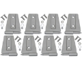 Picture of Kentrol 07-18 Jeep Wrangler JK Door Hinge Set 8 Pieces 4 Door Bare Grey