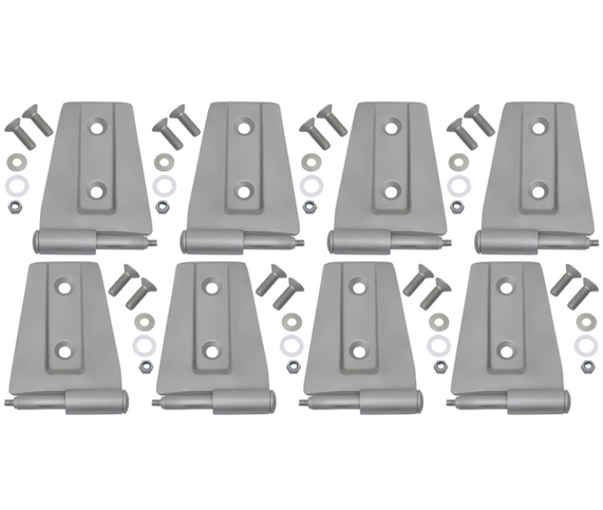 Picture of Kentrol 07-18 Jeep Wrangler JK Door Hinge Set 8 Pieces 4 Door Bare Grey