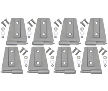 Picture of Kentrol 07-18 Jeep Wrangler JK Door Hinge Set 8 Pieces 4 Door Bare Grey