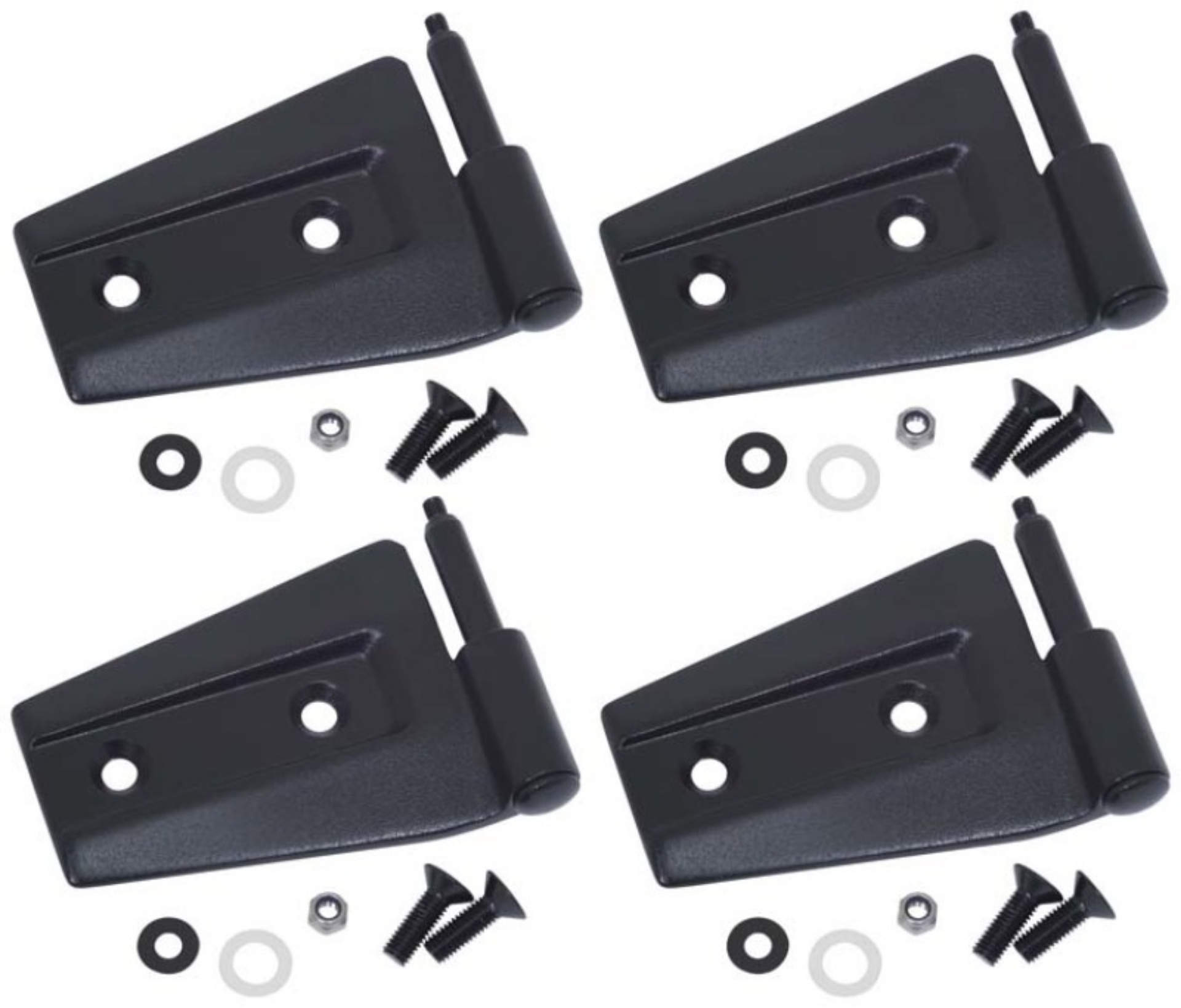 Picture of Kentrol 07-18 Jeep Wrangler JK Door Hinge Set 4 Pieces 2 Door - Textured Black