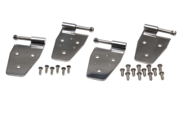 Picture of Kentrol 97-06 Jeep Wrangler TJ Door Hinge Set 4 Pieces - Polished Silver