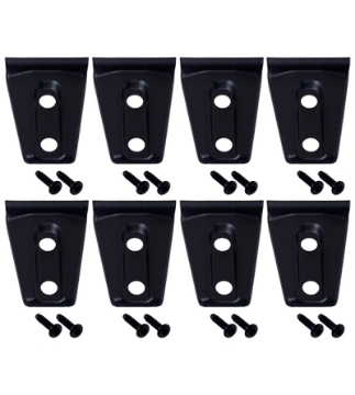 Picture of Kentrol 07-18 Jeep Wrangler JK Door Hinge Overlays 8 Pieces 4 Door - Textured Black