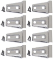 Picture of Kentrol 07-18 Jeep Wrangler JK Door Hinge Overlays 8 Pieces 4 Door - Polished Silver