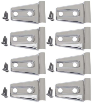 Picture of Kentrol 07-18 Jeep Wrangler JK Door Hinge Overlays 8 Pieces 4 Door - Polished Silver