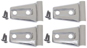 Picture of Kentrol 07-18 Jeep Wrangler JK Door Hinge Overlays 4 Pieces 2 Door - Polished Silver