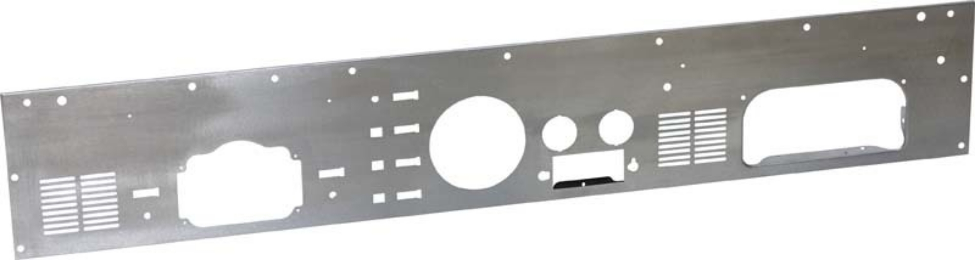 Picture of Kentrol 77-86 Jeep CJ Dash Panel with radio opening Brushed Silver