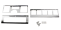 Picture of Kentrol 87-95 Jeep Wrangler YJ Dash Overlay Set 3 pieces - Polished Silver