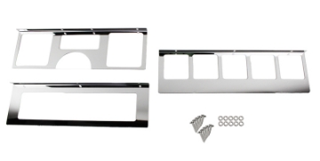 Picture of Kentrol 87-95 Jeep Wrangler YJ Dash Overlay Set 3 pieces - Polished Silver