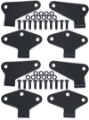Picture of Kentrol 07-18 Jeep Wrangler JK Body Door Hinge Set 8 Pieces 4 Door - Textured Black