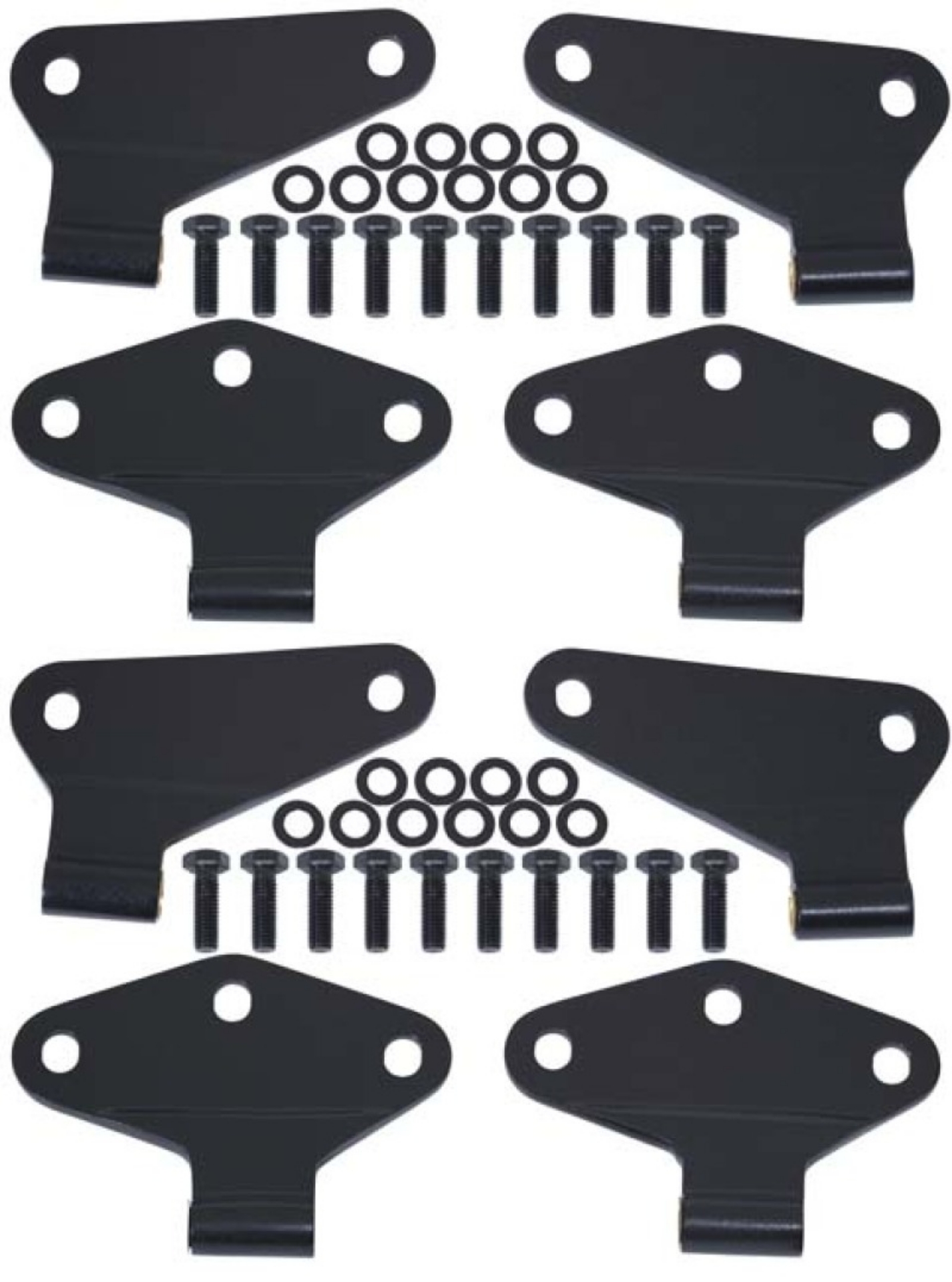 Picture of Kentrol 07-18 Jeep Wrangler JK Body Door Hinge Set 8 Pieces 4 Door - Textured Black