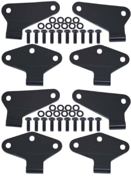 Picture of Kentrol 07-18 Jeep Wrangler JK Body Door Hinge Set 8 Pieces 4 Door - Textured Black
