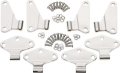 Picture of Kentrol 07-18 Jeep Wrangler JK Body Door Hinge Set 8 Pieces 4 Door - Polished Silver
