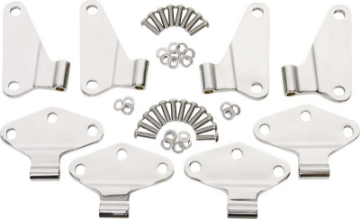Picture of Kentrol 07-18 Jeep Wrangler JK Body Door Hinge Set 8 Pieces 4 Door - Polished Silver