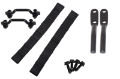 Picture of Kentrol Jeep Wrangler TJ Polished Stainless Door Strap Kit Black Powdercoat Stainless Steel