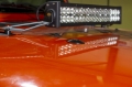 Picture of Kentrol 97-19 Jeep Wrangler JK-TJ Hood Bumper Deletes Black Powdercoat Stainless Steel