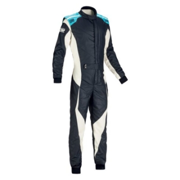 Picture of OMP Tecnica Evo Overall My21 Navy-Cyan - Size 54 Fia 8856-2018