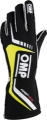 Picture of OMP First Evo Gloves Black-Yellow - Size S Fia 8856-2018