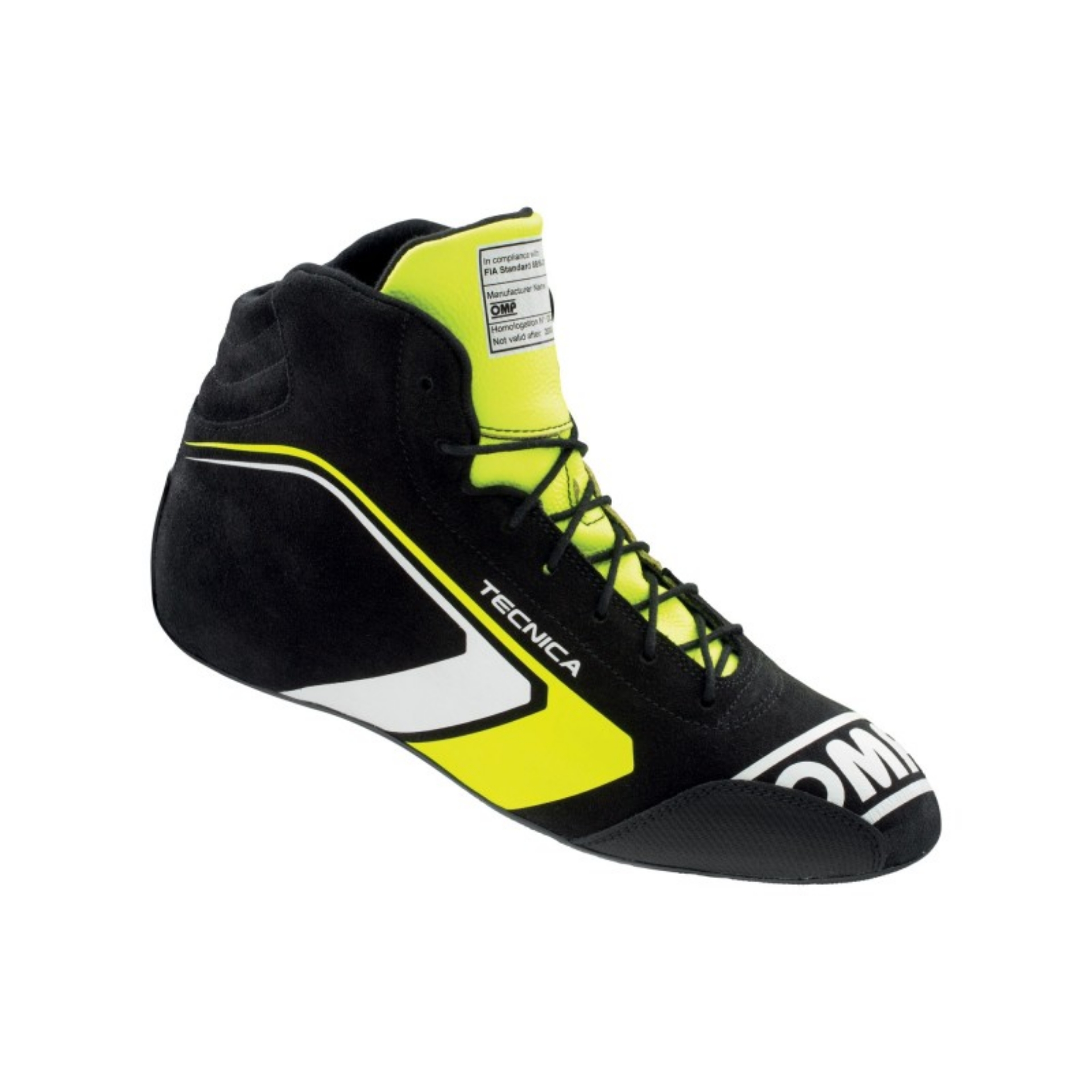 Picture of OMP Tecnica Shoes Black-Fluorescent Yellow - Size 47 Fia 8856-2018