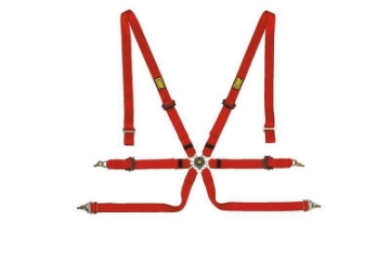 Picture of OMP Safety Harness One 2In Pull Up - Red Fia 8853-2016