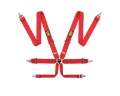 Picture of OMP First 3 Safety Harness Red
