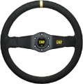 Picture of OMP Rally Dished Steering Wheel 350mm - Small Suede Black