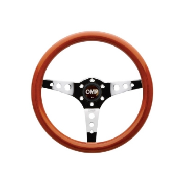 Picture of OMP Mugello Wooden Steering Wheel 350mm Handgrip Oval25X23mm