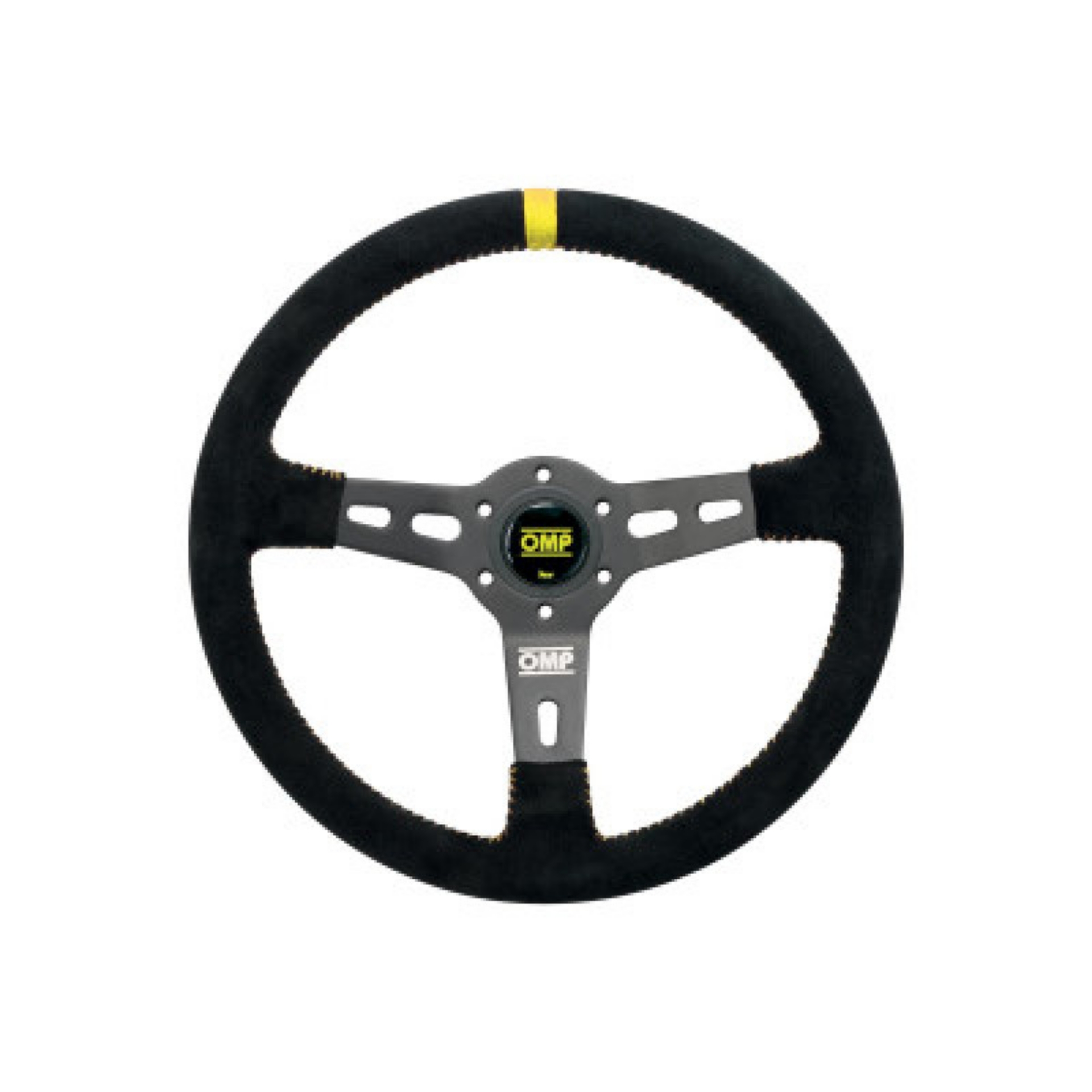 Picture of OMP RS Steering Wheel Black-Yellow D 350
