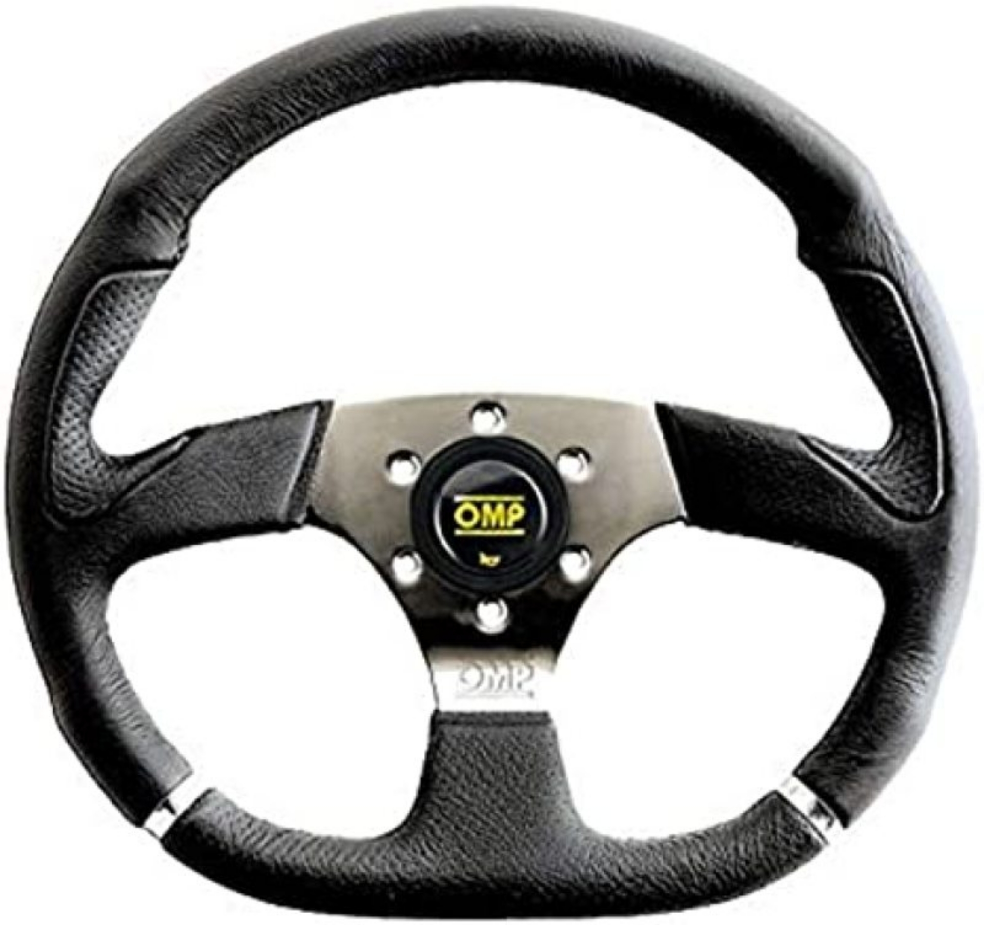 Picture of OMP Cromo Steering Wheel w- 3 Steel Spokes Supplied