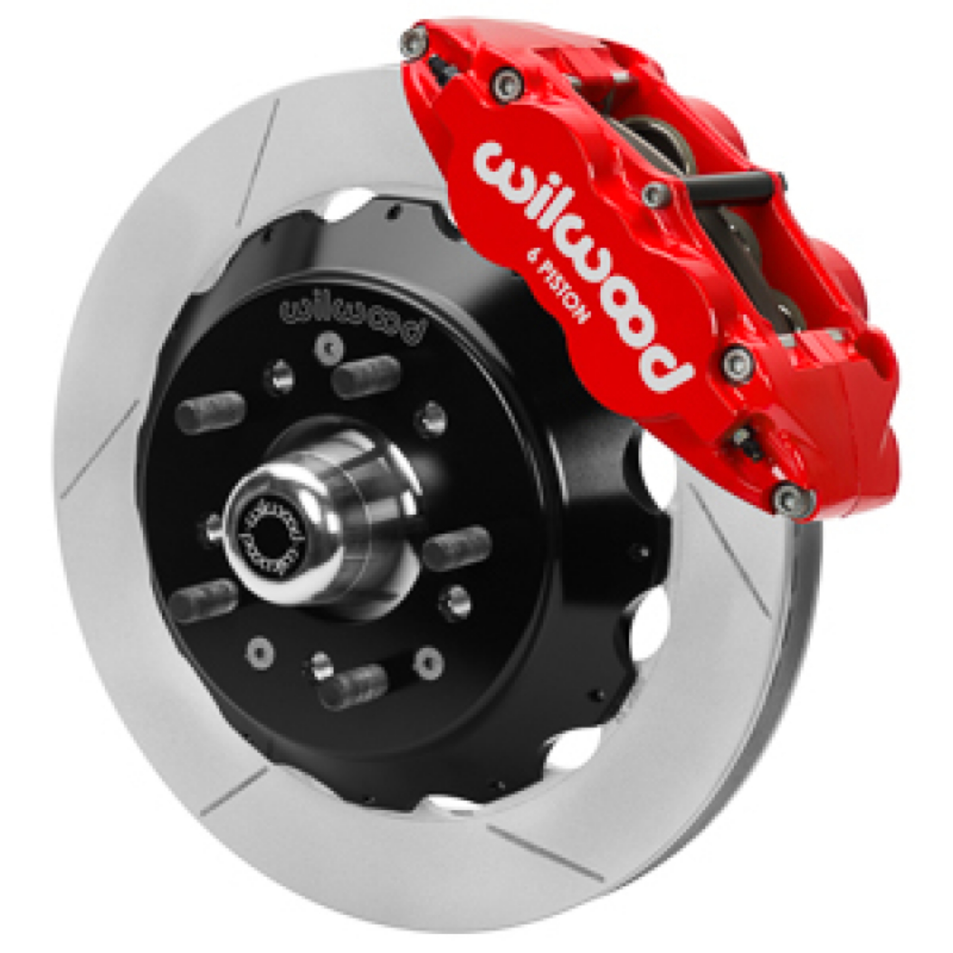 Picture of Wilwood Forged 6 Piston Red Superlite Caliper, GT 48 Vane Spec37 Slotted Rotor - 12-88x1-25