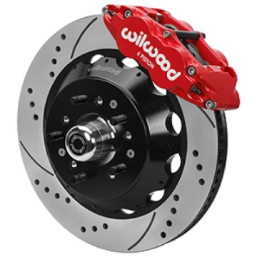 Picture of Wilwood Forged 6 Piston Red Superlite Caliper, SRP 72 Vane Vented Spec37 Drilled & Slotted Rotor - 1