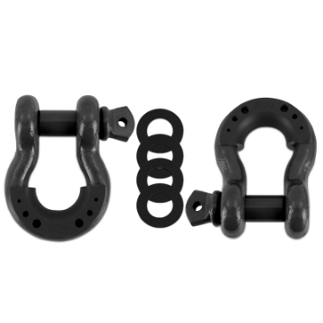Picture of Borne Off-Road Borne D-Ring Shackle Set Black