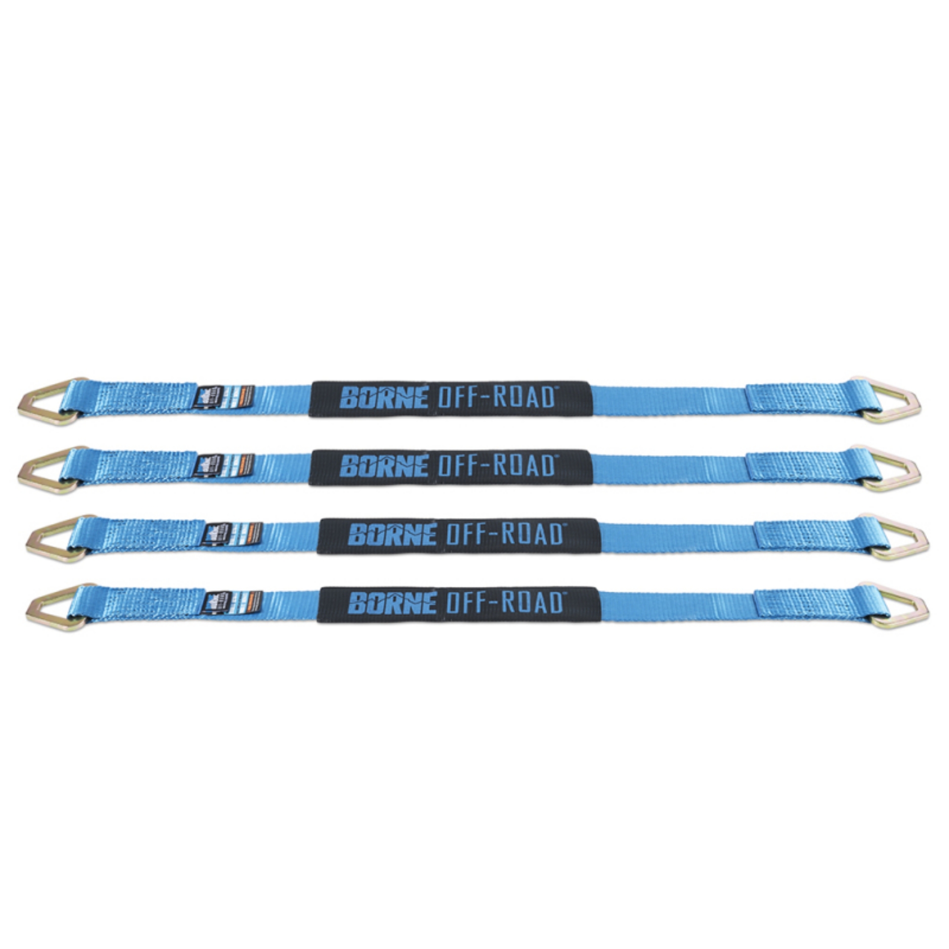 Picture of Borne Off-Road Vehicle Ratchet Tie-Down Kit 4 pack Blue