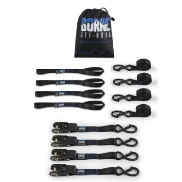 Picture of Borne Off-Road Medium-Duty Ratchet Tie-Down Kit 4-Pack Black