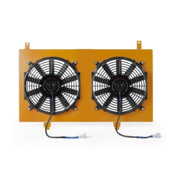 Picture of Mishimoto 03-06 Nissan 350Z Aluminum Fan Shroud Gold