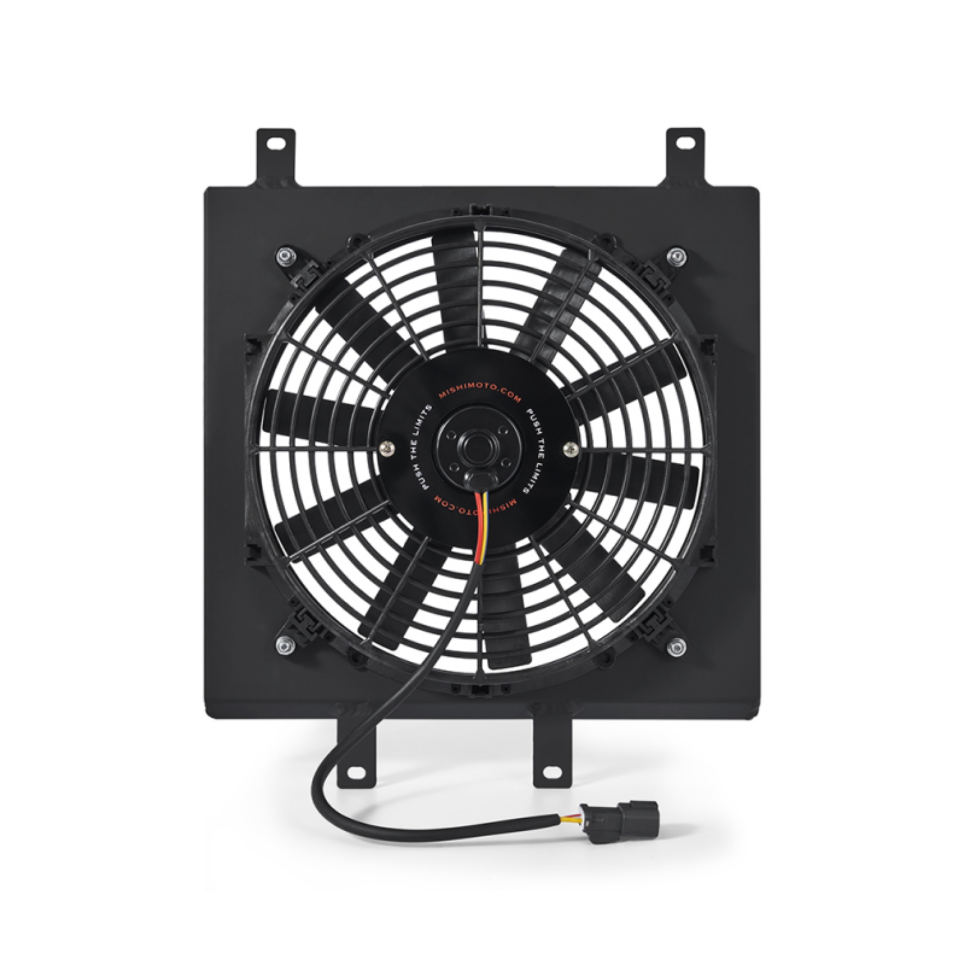 Picture of Mishimoto 92-00 Honda Civic Aluminum Fan Shroud Black