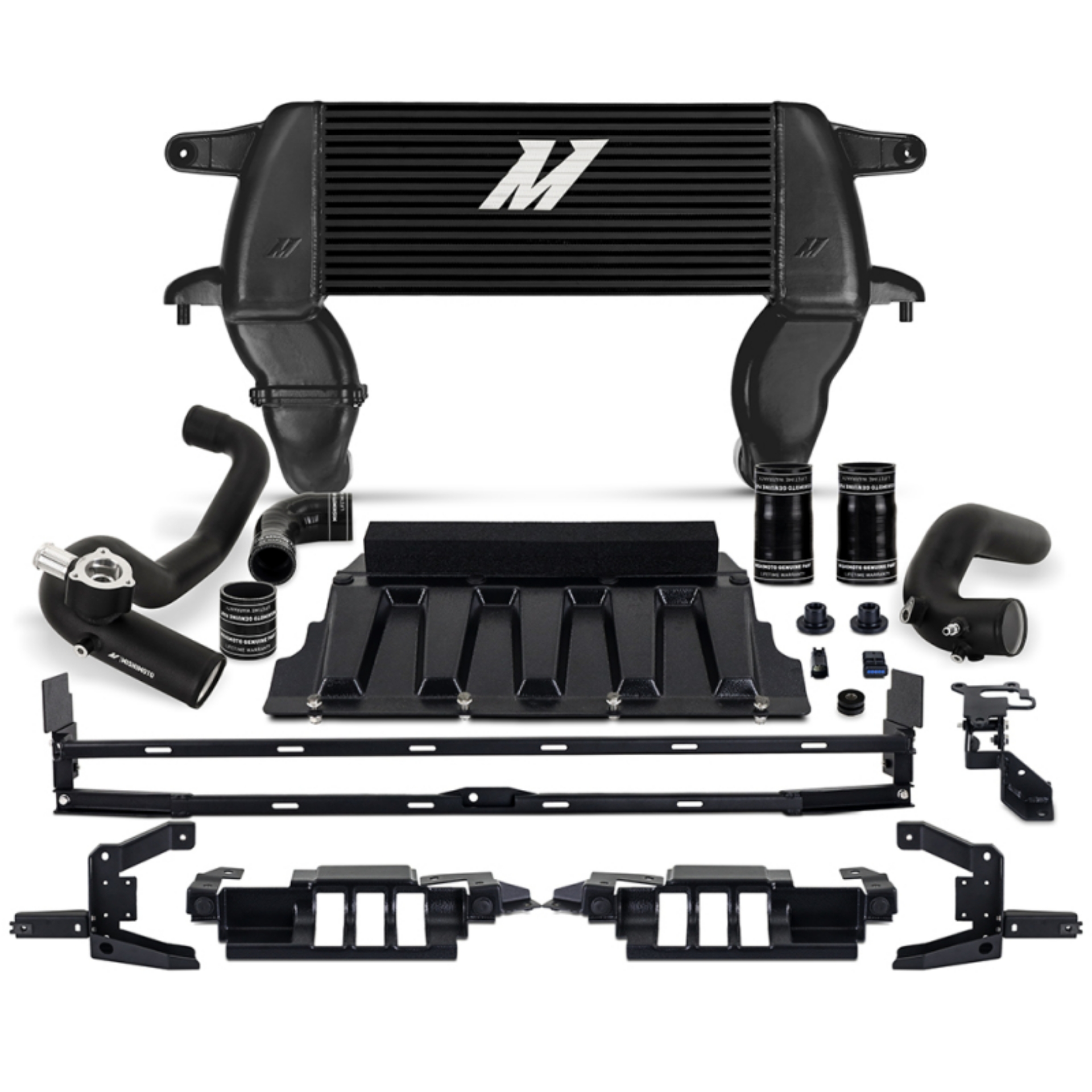 Picture of Mishimoto 21+ Bronco 2-3L High Mount INT Kit BK Core BK Pipes