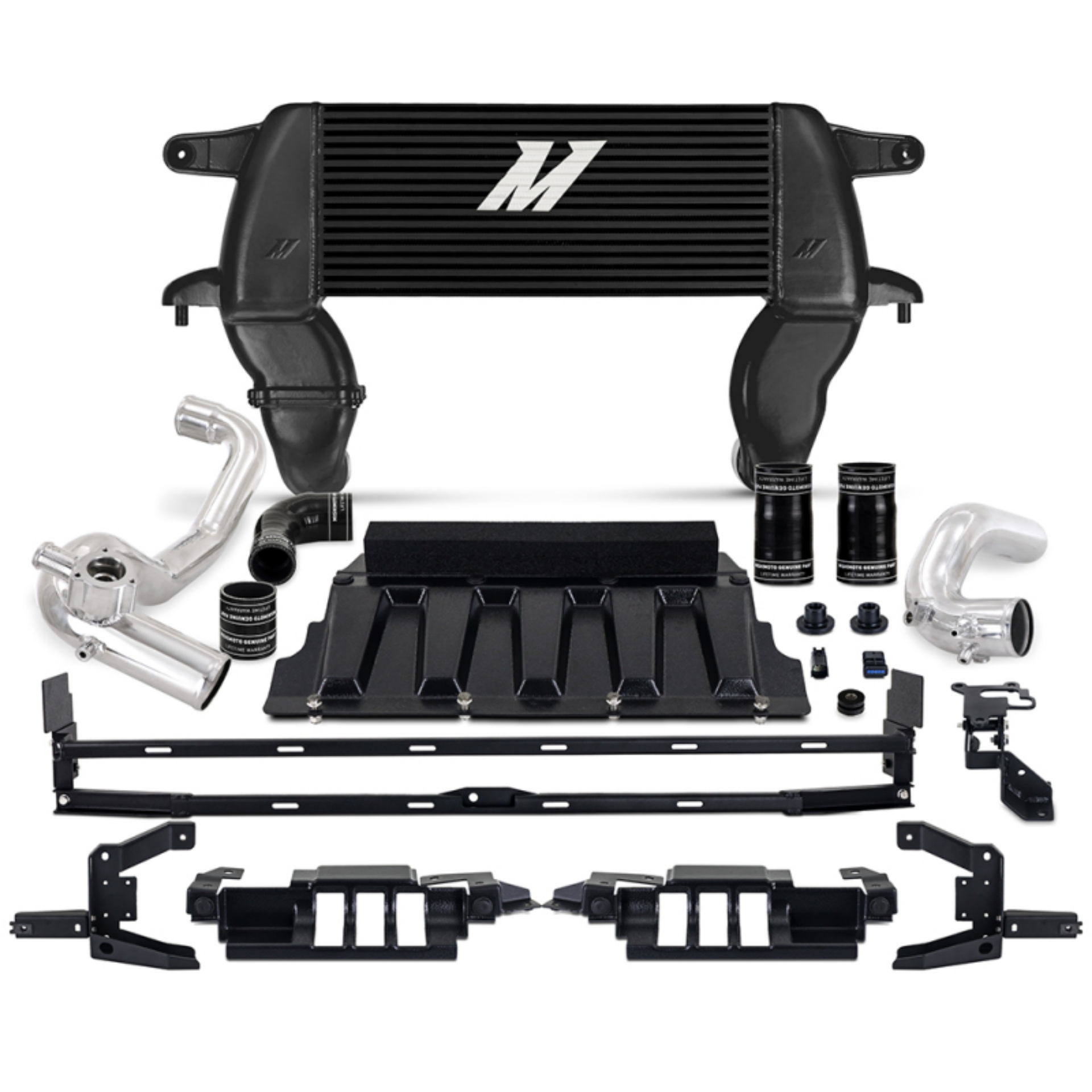 Picture of Mishimoto 21+ Bronco 2-3L High Mount INT Kit BK Core P Pipes