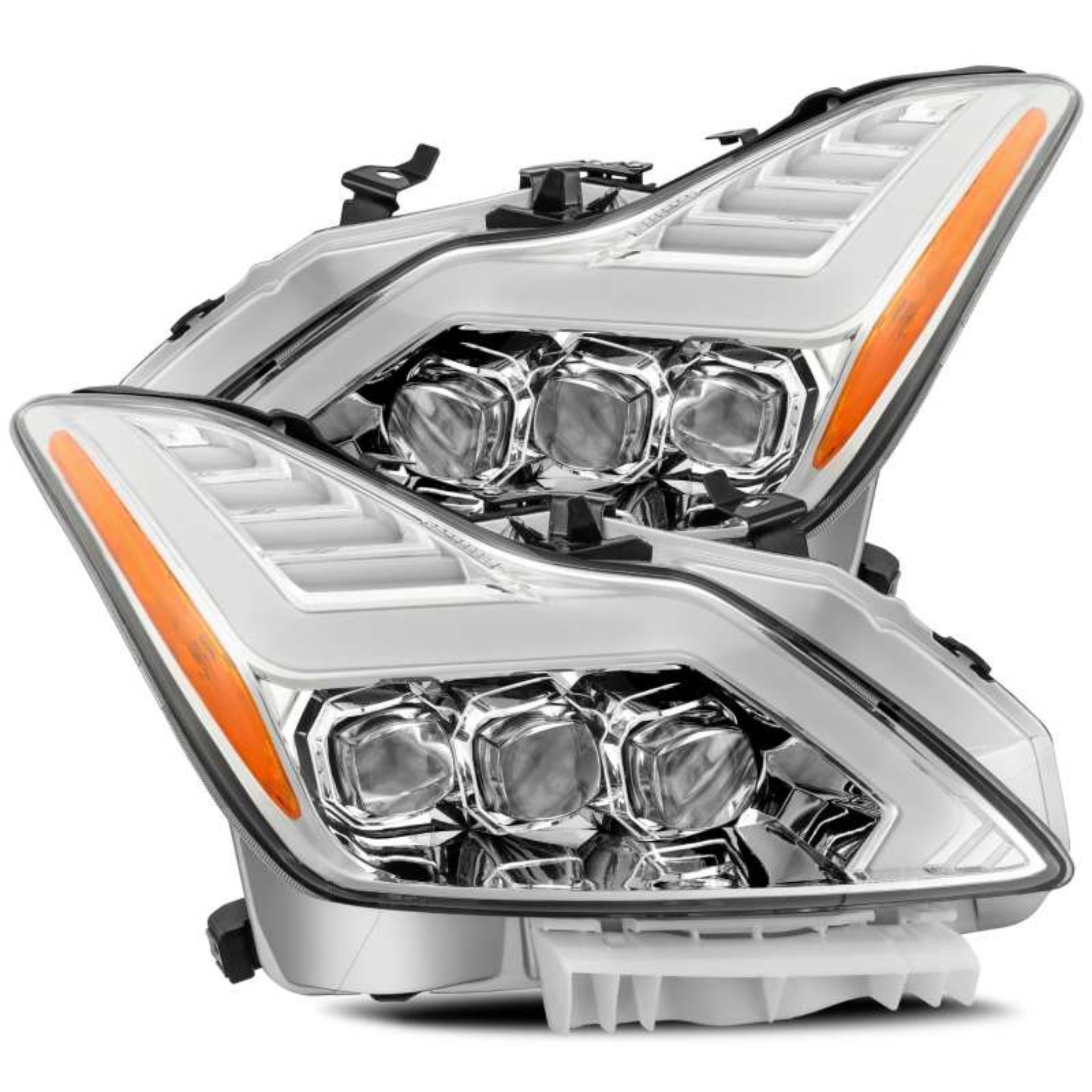 Picture of AlphaRex 08-13 Infiniti G37 NOVA LED Proj Headlights Chrome w- Activ Light-Seq Signal-DRL