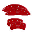 Picture of MGP 4 Caliper Covers Engraved Front & Rear 18-19 Buick Regal Sportback Red Finish Silver Characters