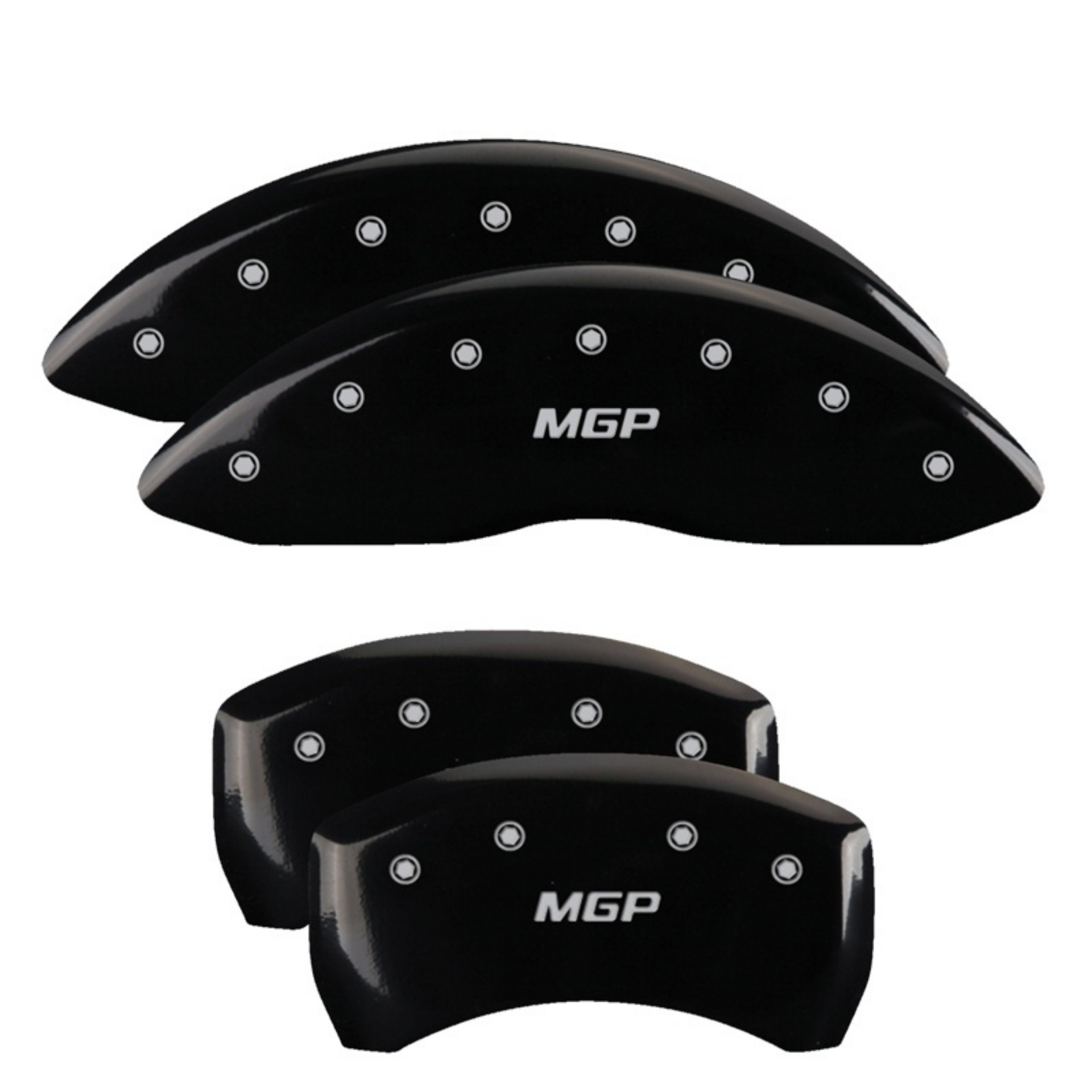 Picture of MGP 4 Caliper Covers Engraved Front-Rear 18-19 Buick Regal Sportback Black Finish Silver Characters