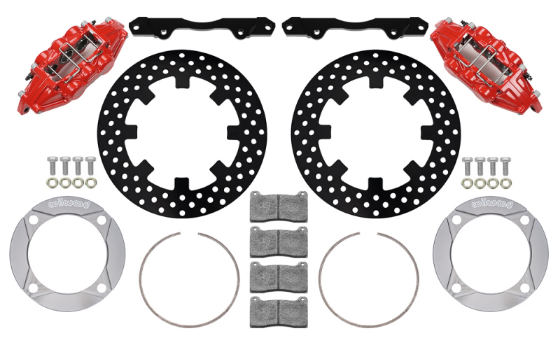 Picture of Wilwood 2014+ Polaris RZR XP 1000 Front Kit 11-25in Drilled - Red