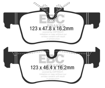 Picture of EBC 2016+ BMW X1 F48 2-0T 28i Bluestuff Rear Brake Pads