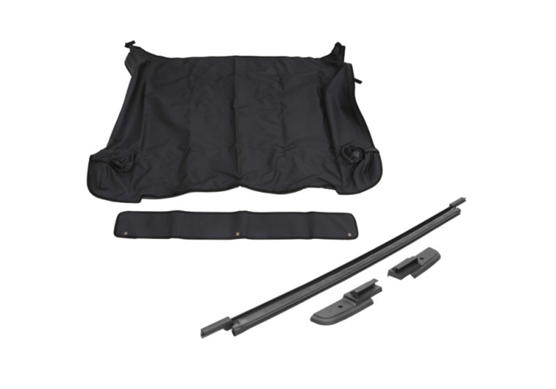 Picture of Rampage 2018-2022 Jeep WranglerJL 4-Door Tonneau Cover w- Tailgate Bar Kit - Black Diamond