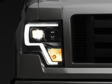 Picture of Raxiom 09-14 F-150 Projector Headlights w- LED Accent- Black Housing Clear Lens