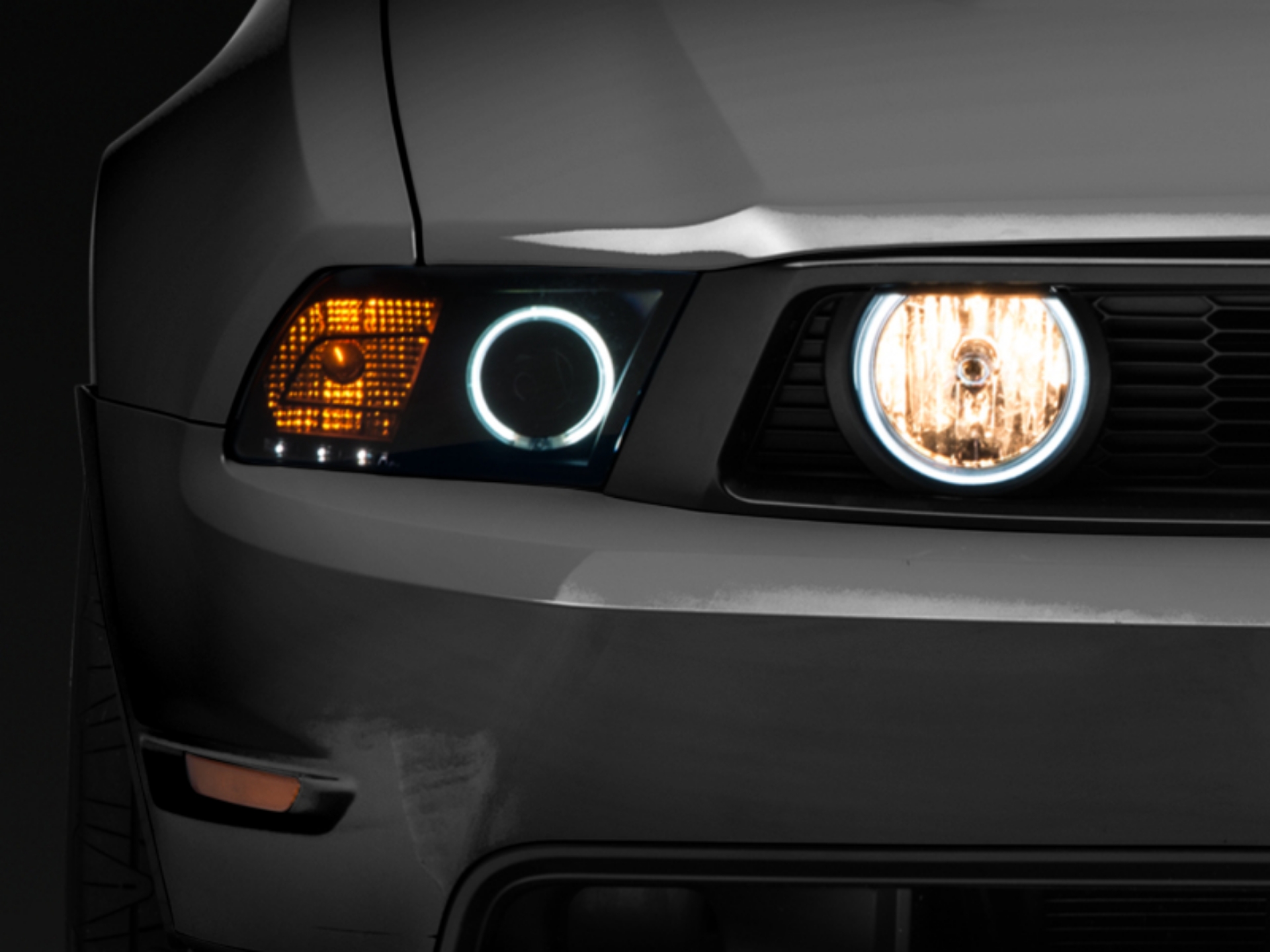 Picture of Raxiom 05-12 Ford Mustang GT LED Halo Fog Lights Smoked
