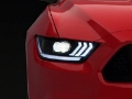 Picture of Raxiom 15-17 Ford Mustang Projector Headlights OEM HID Bulbs- Black Housing Clear Lens