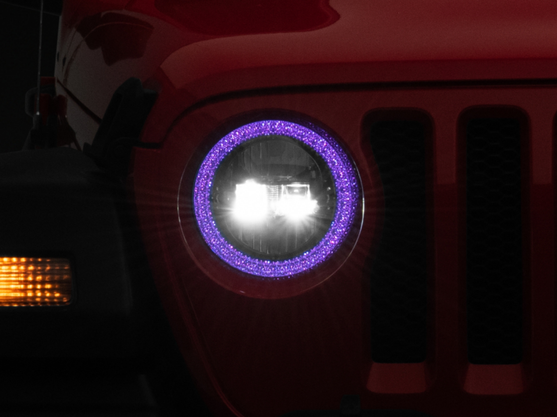 Picture of Raxiom 18-22 Jeep Wrangler JL-JT Axial 9-Inch LED Headlights w-RGB Halo- Blk Housing Clear Lens