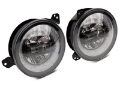 Picture of Raxiom 18-22 Jeep Wrangler JL-JT Axial 9-Inch LED Headlights w-RGB Halo- Blk Housing Clear Lens