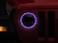 Picture of Raxiom 18-22 Jeep Wrangler JL-JT Axial 9-Inch LED Headlights w-RGB Halo- Blk Housing Clear Lens