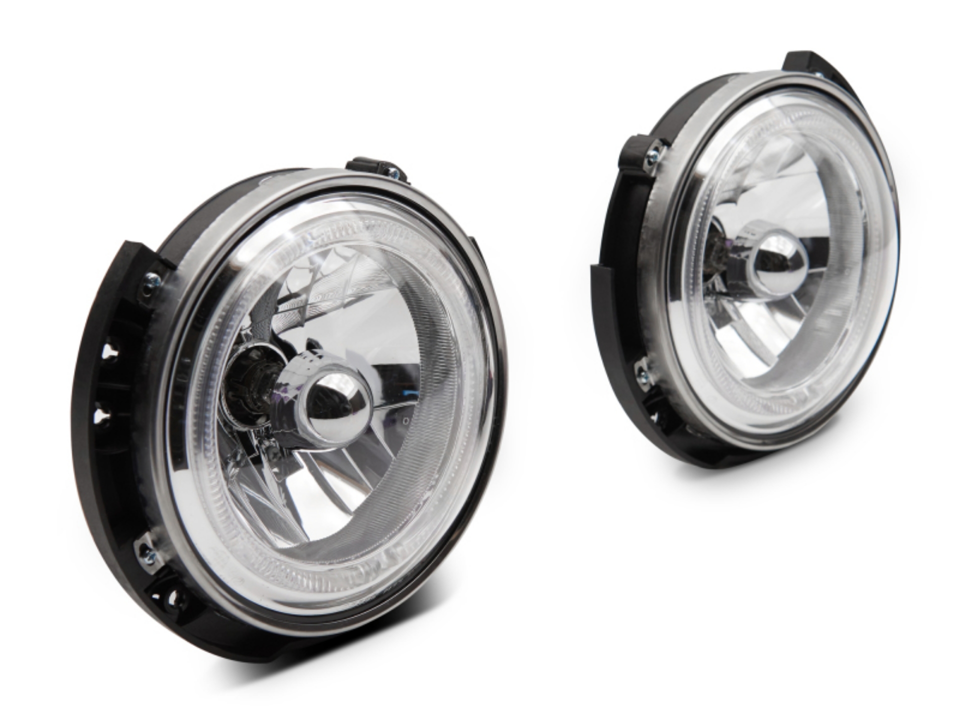 Picture of Raxiom 07-18 Jeep Wrangler JK LED Halo Headlights- Chrome Housing Clear Lens